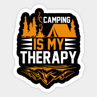 Camping Is My Therapy T Shirt For Women Men Sticker